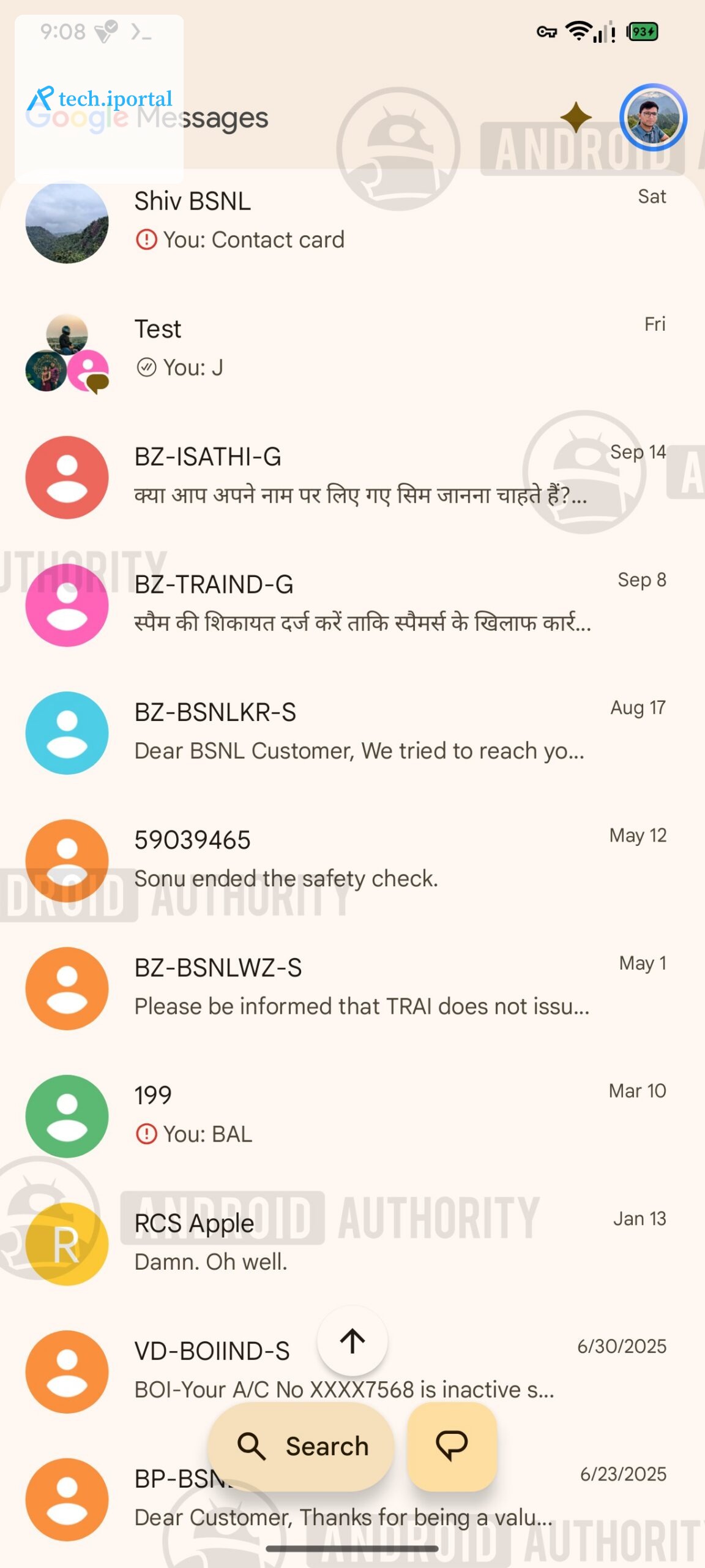 Google Messages New UI 2