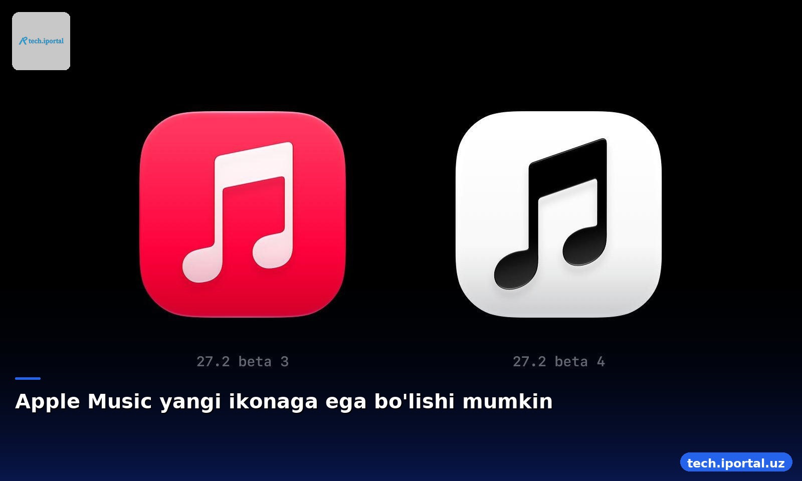 Apple Music yangi ikonaga ega bo'lishi mumkin