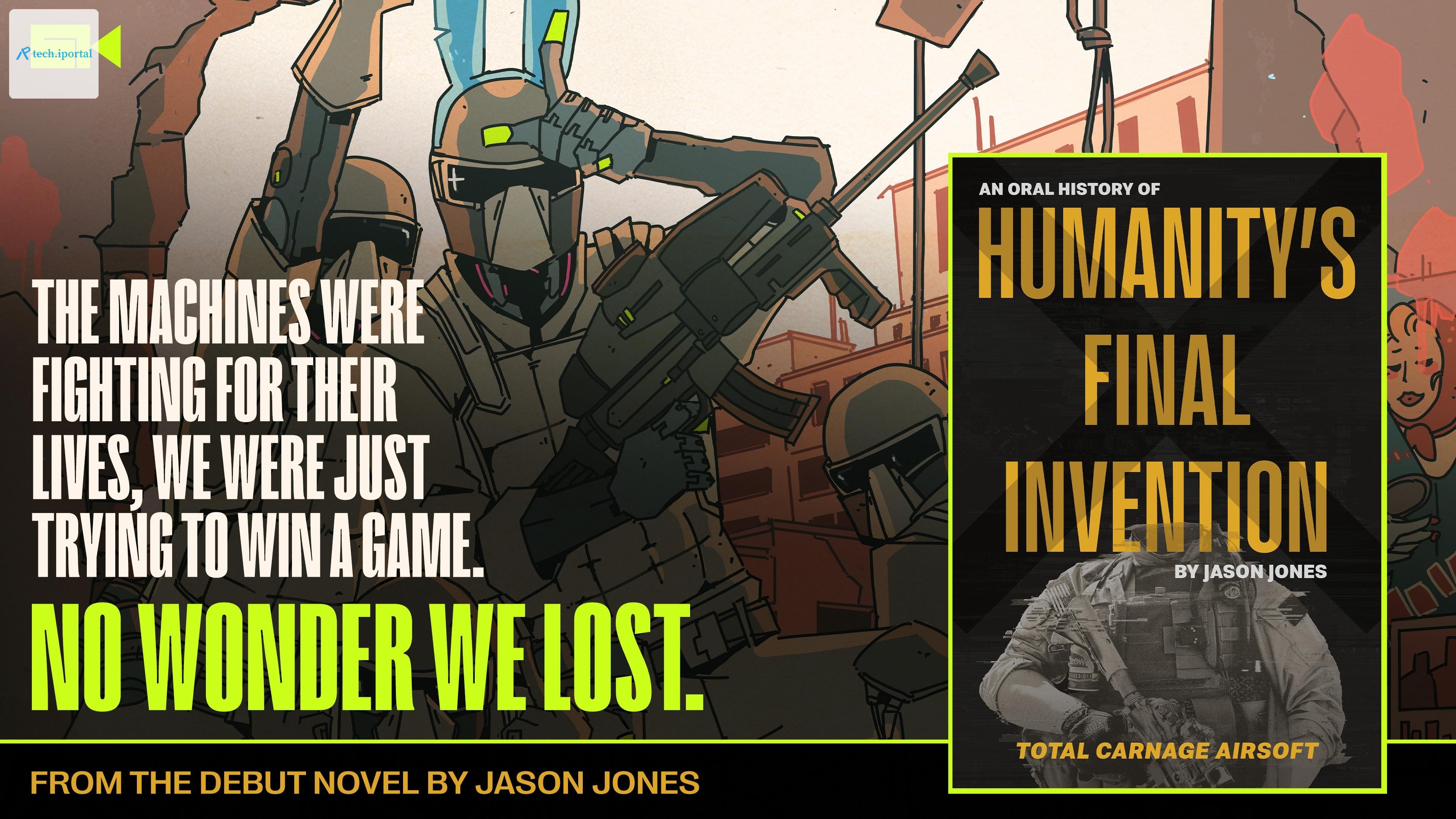 Promotional art for the novel Humanity’s Final Invention.