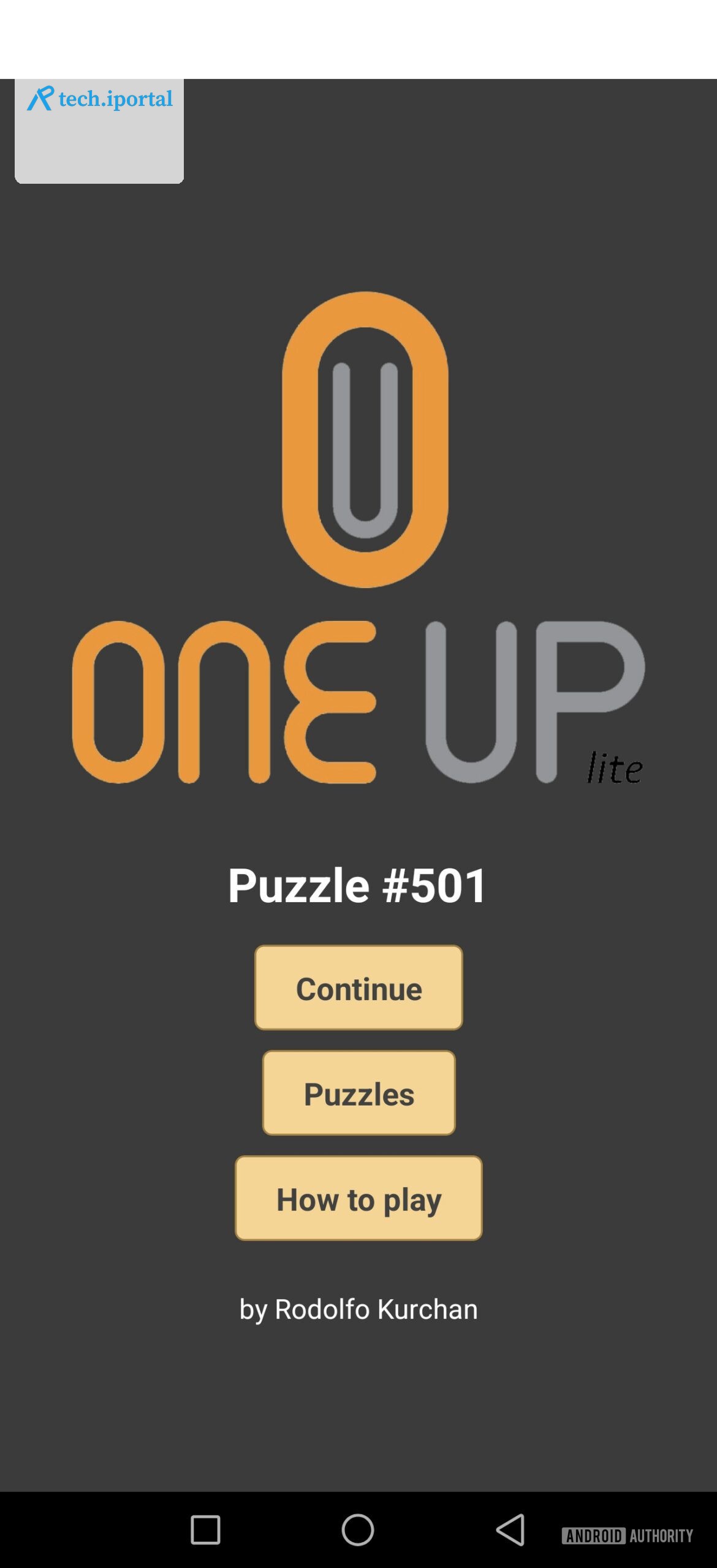 oneup puzzle app home screen