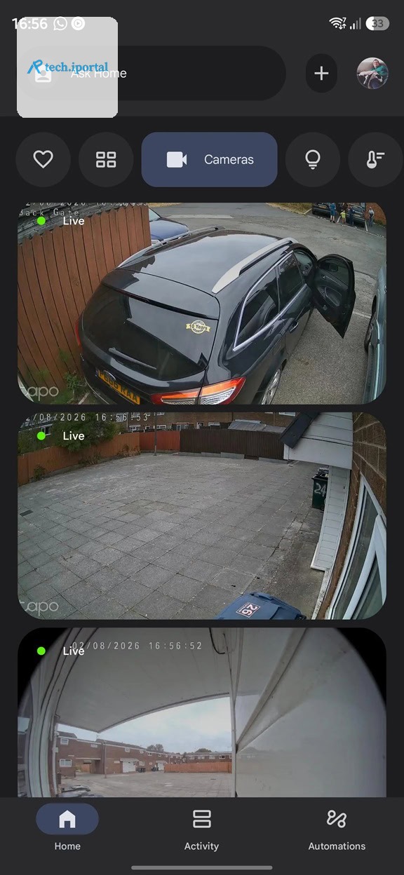 Tapo Camera live feed working in Google Home app