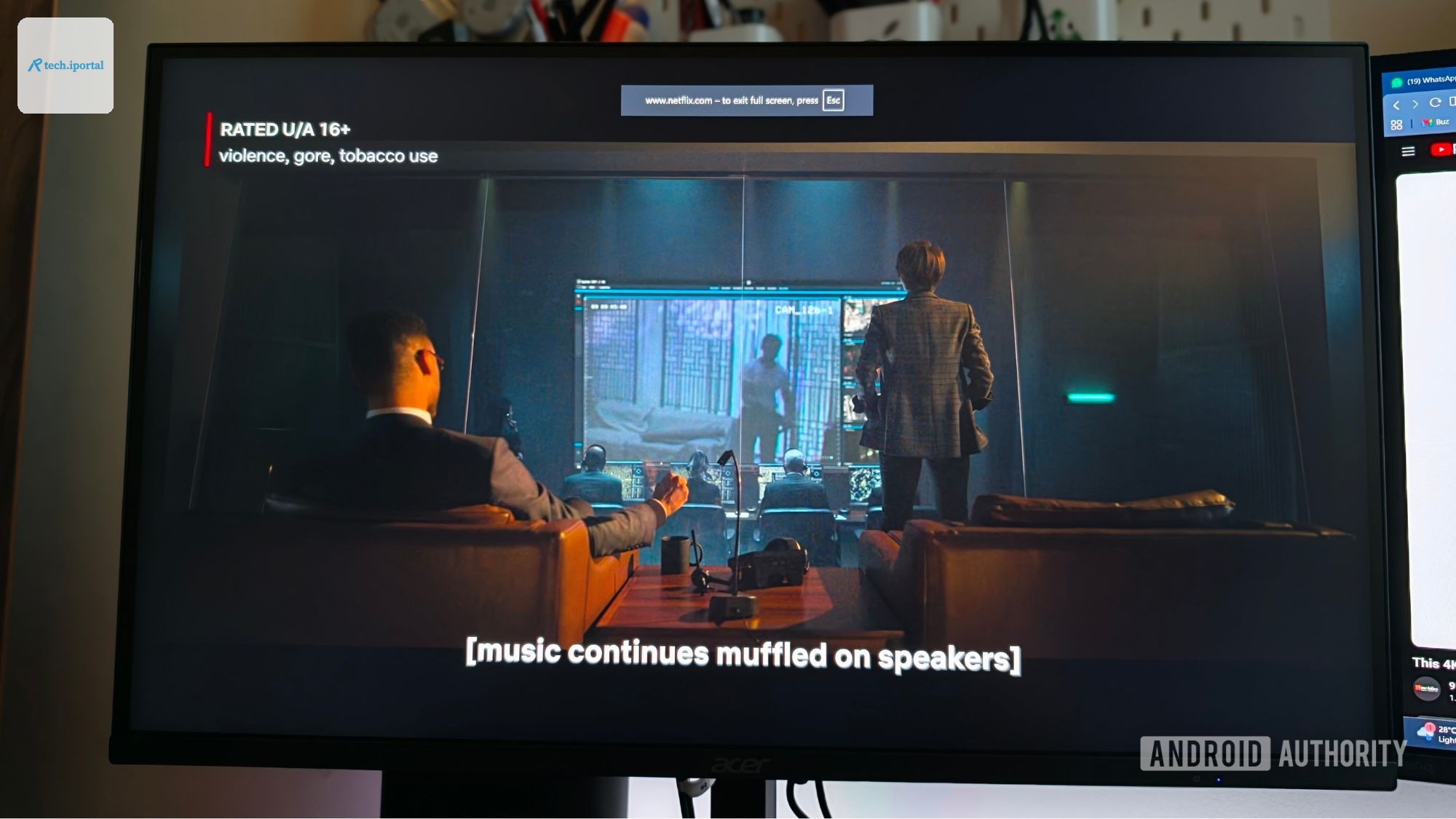 The Gray Man playing 4K Netflix on Chrome