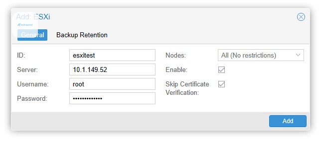 Add esxi host to proxmox storage for proxmox import utility