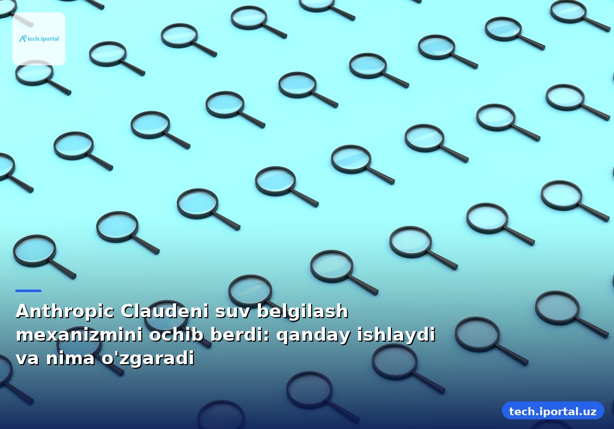 Anthropic Claudeni suv belgilash mexanizmini ochib berdi: qanday ishlaydi va nima o'zgaradi