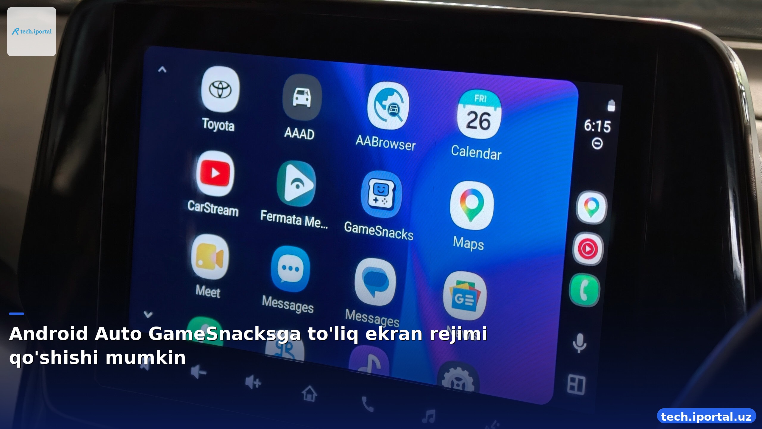 Android Auto GameSnacksga to'liq ekran rejimi qo'shishi mumkin