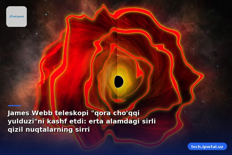 James Webb teleskopi "qora cho'qqi yulduzi"ni kashf etdi: erta alamdagi sirli qizil nuqtalarning sirri