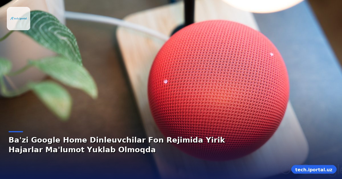 Ba'zi Google Home Dinleuvchilar Fon Rejimida Yirik Hajarlar Ma'lumot Yuklab Olmoqda