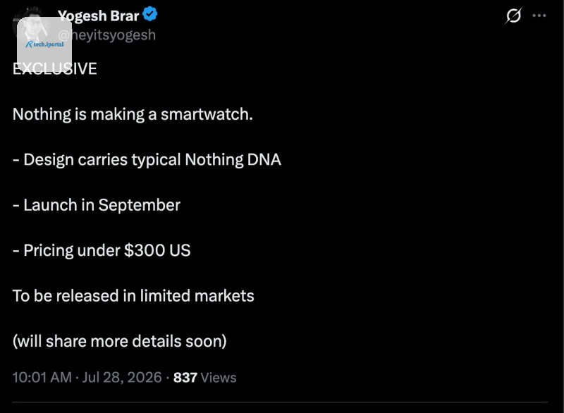 Nothing smartwatch yogesh brar