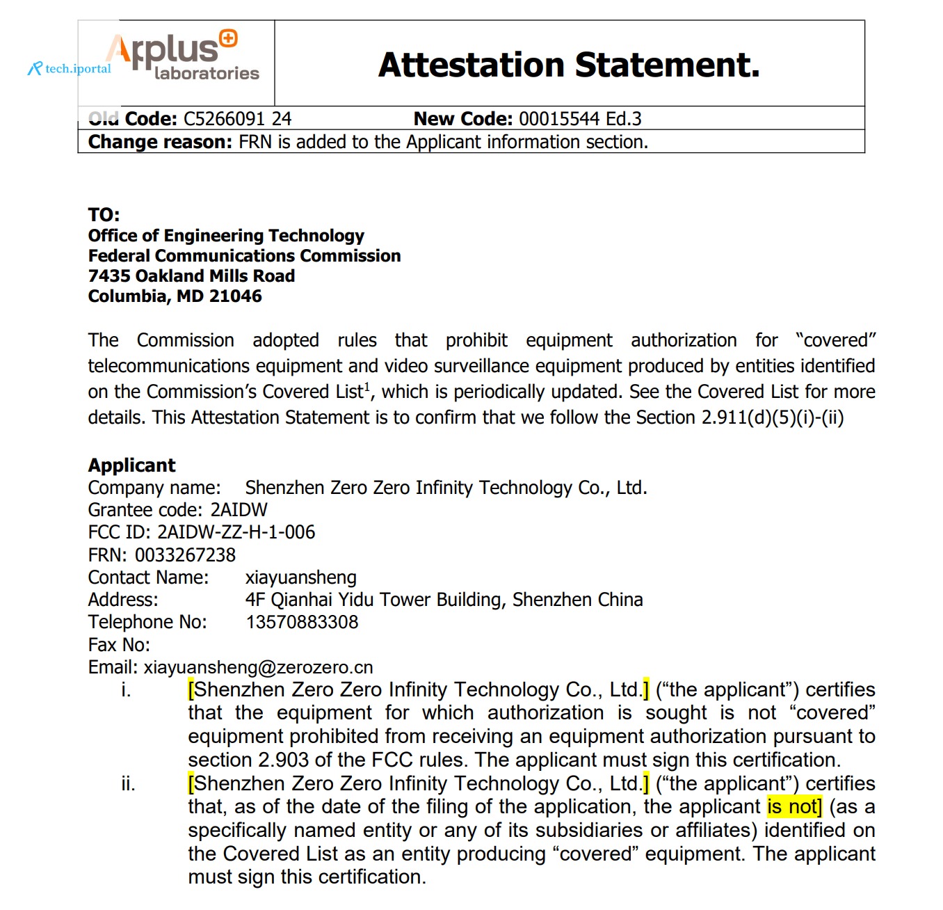 HoverAir effectively says “we’re not on the Covered List…for cameras.”