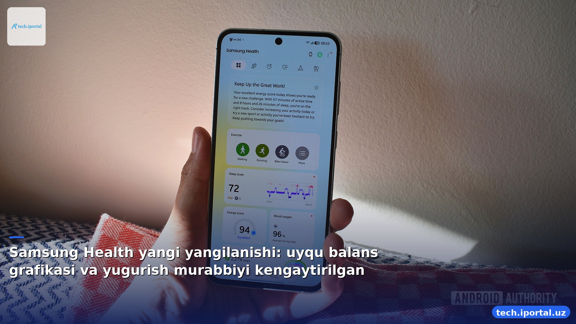 Samsung Health yangi yangilanishi: uyqu balans grafikasi va yugurish murabbiyi kengaytirilgan