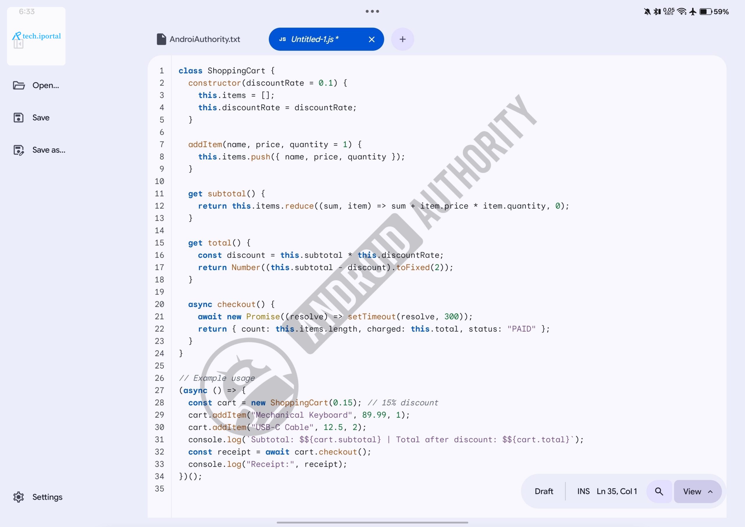 Googlebooks text editor tablet javascript AD watermarked