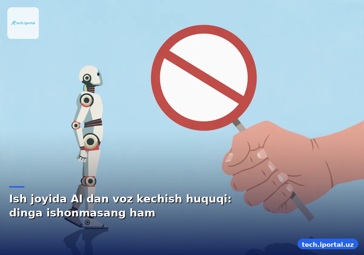 Ish joyida AI dan voz kechish huquqi: dinga ishonmasang ham