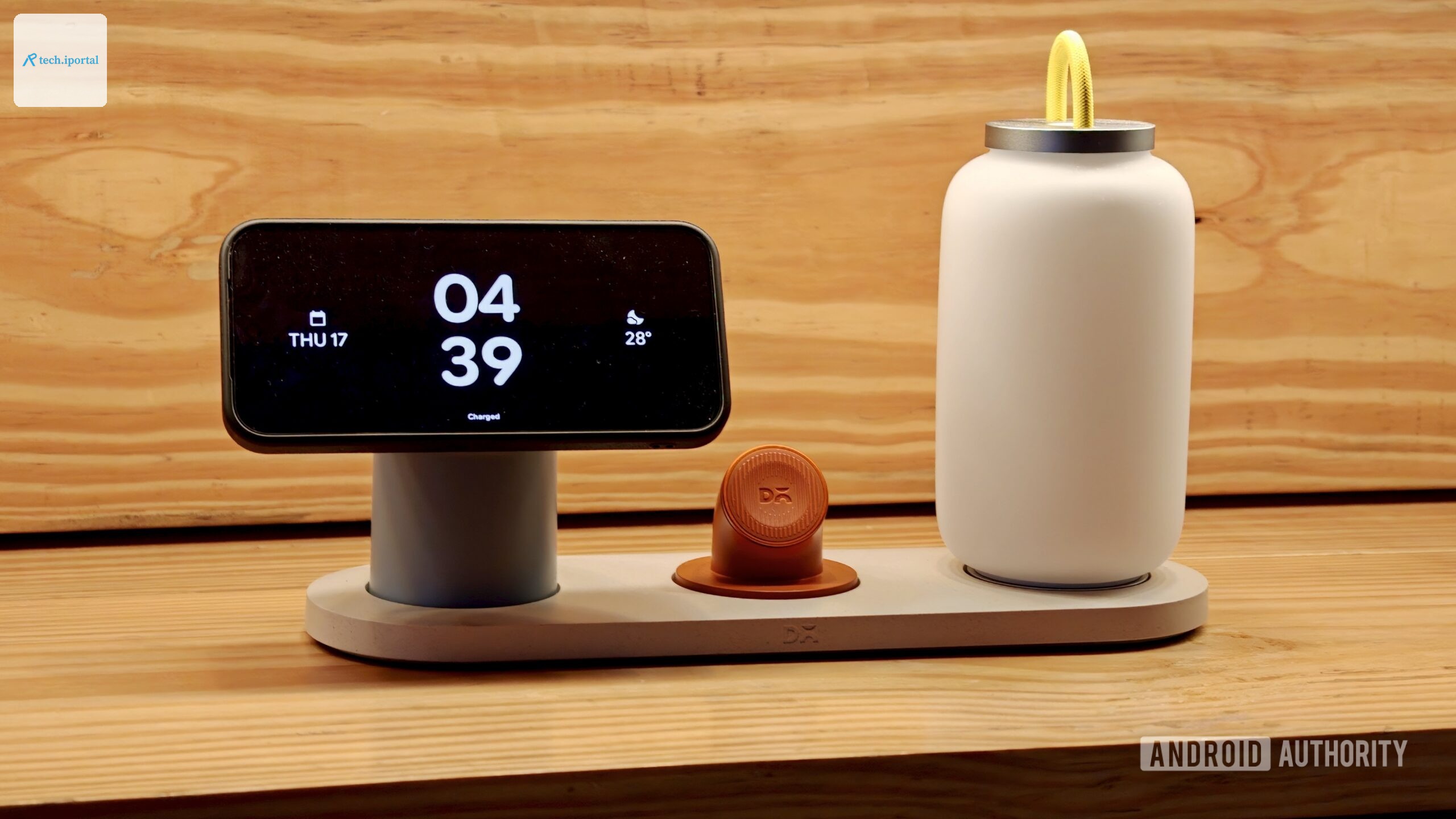 Daily Objects Node with phone on charge, Apple Watch charger