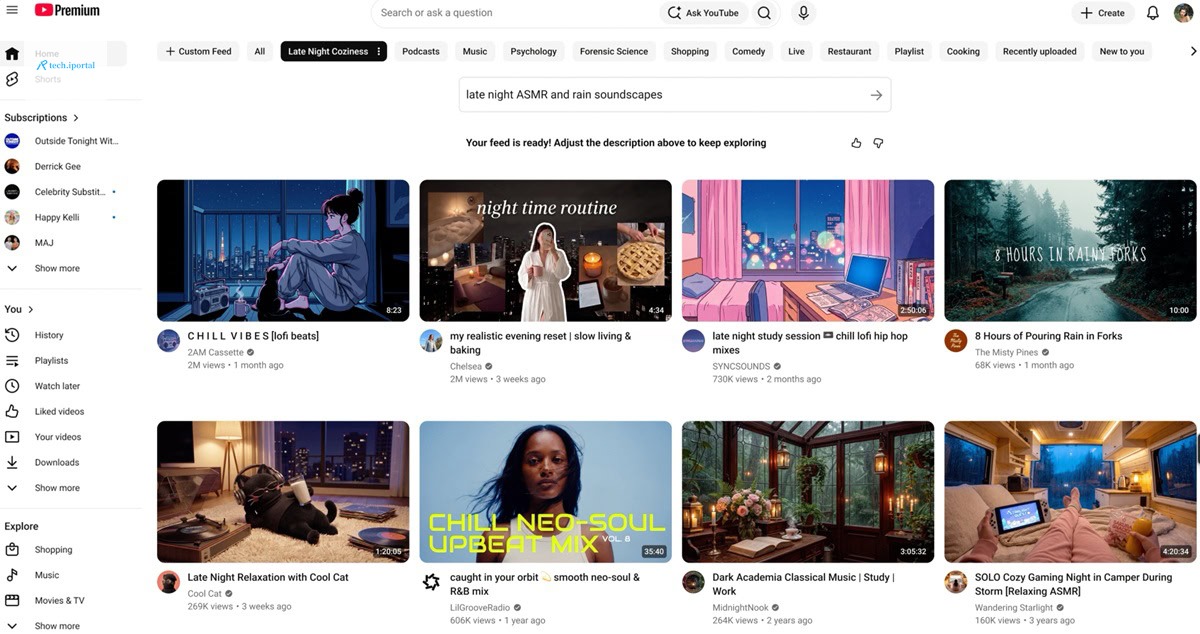 YouTube-custom-feeds