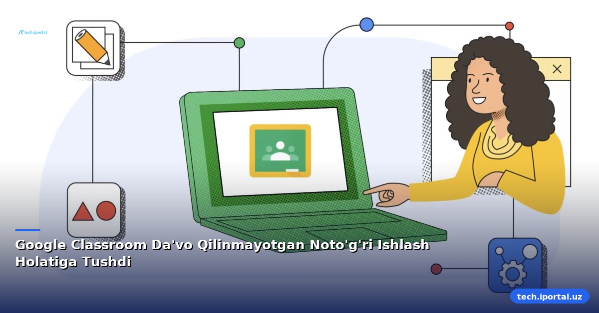 Google Classroom Da'vo Qilinmayotgan Noto'g'ri Ishlash Holatiga Tushdi