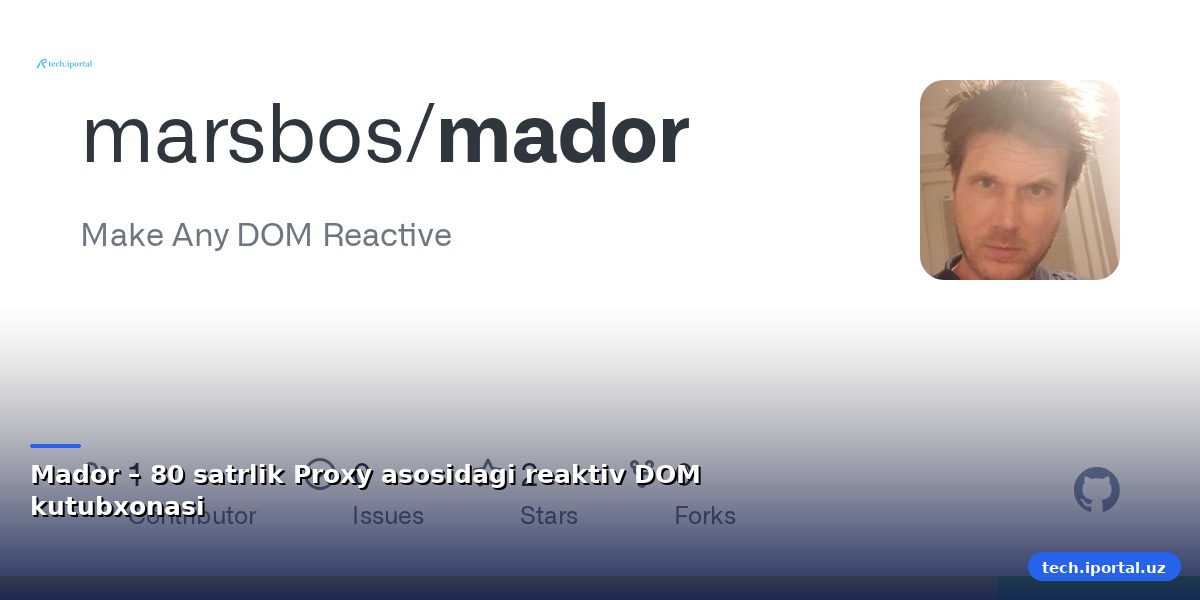 Mador – 80 satrlik Proxy asosidagi reaktiv DOM kutubxonasi