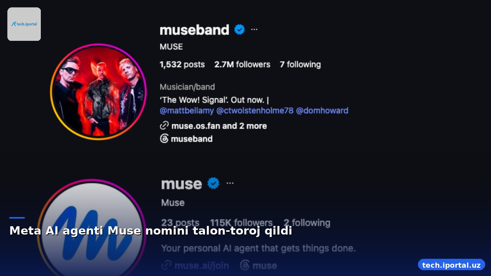 Meta AI agenti Muse nomini talon-toroj qildi