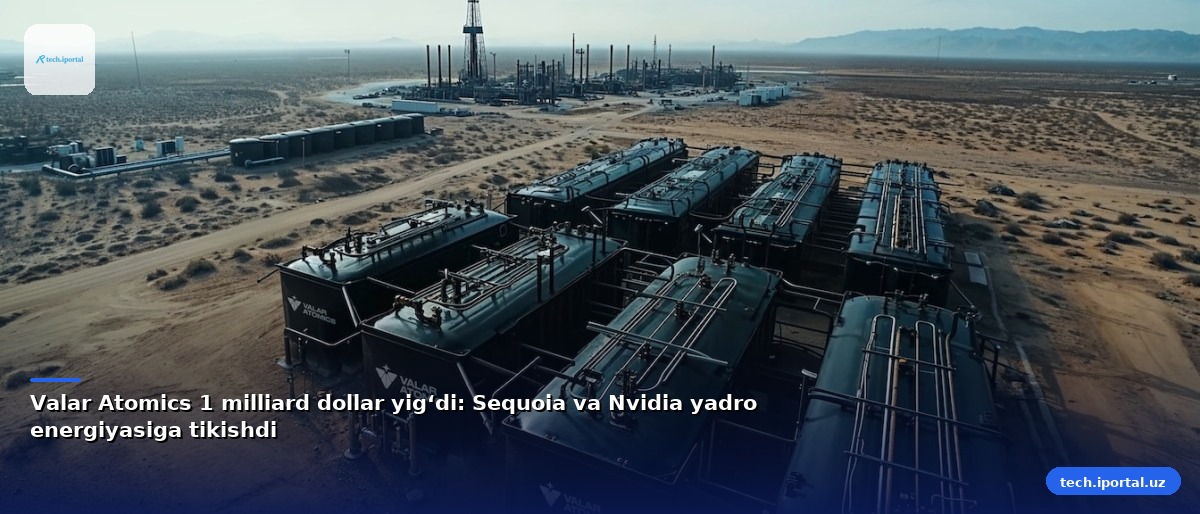 Valar Atomics 1 milliard dollar yig‘di: Sequoia va Nvidia yadro energiyasiga tikishdi