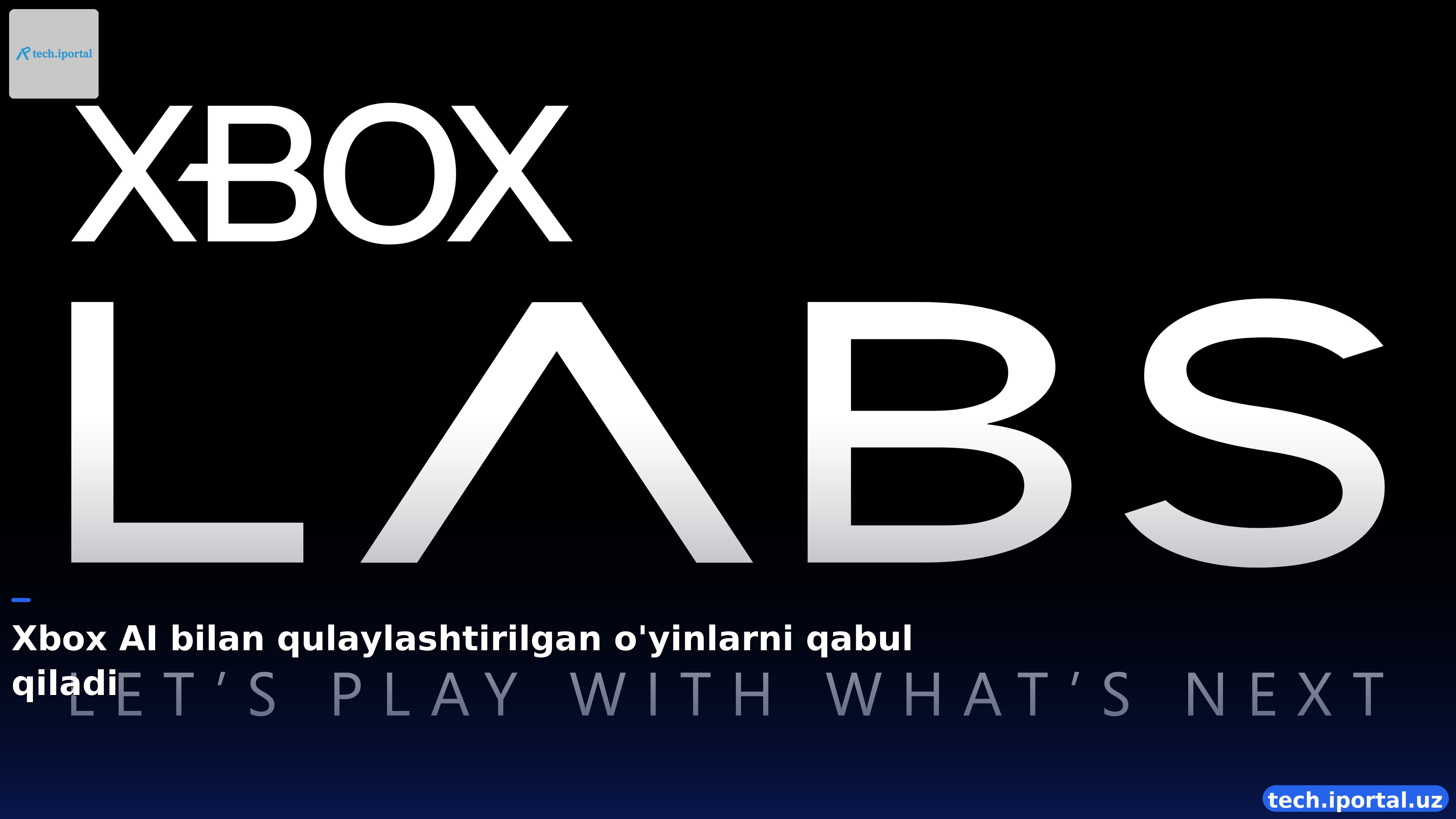 Xbox AI bilan qulaylashtirilgan o'yinlarni qabul qiladi