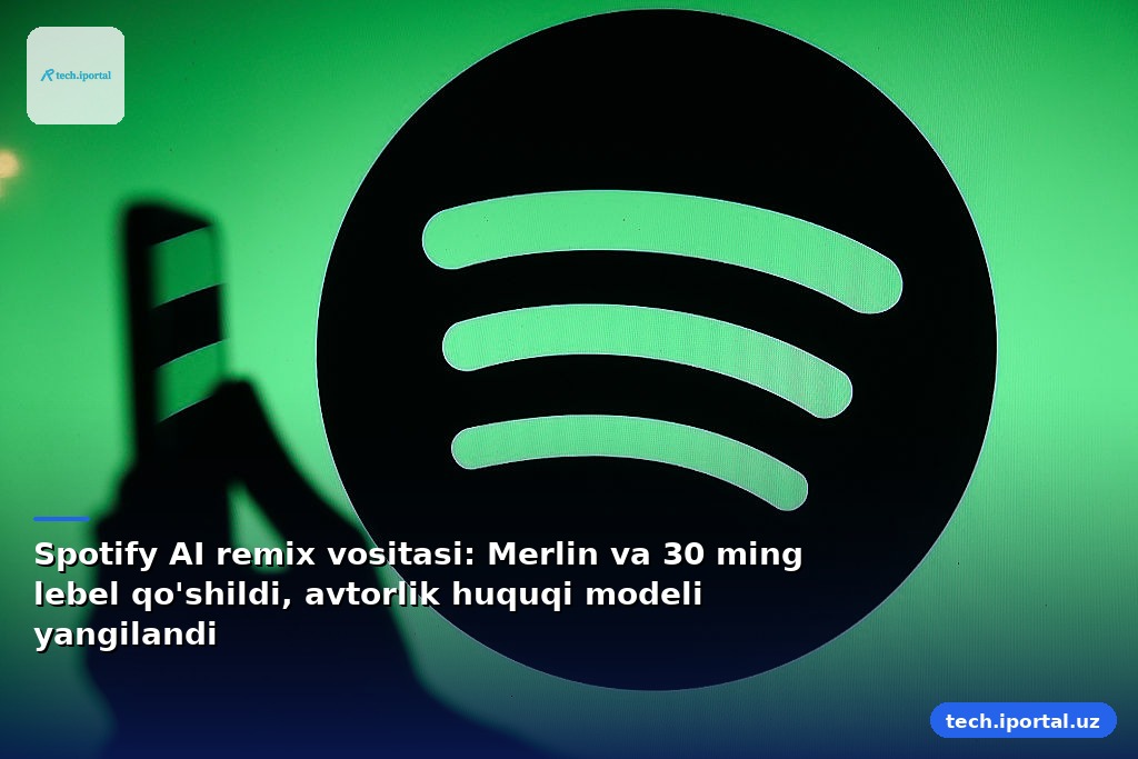Spotify AI remix vositasi: Merlin va 30 ming lebel qo'shildi, avtorlik huquqi modeli yangilandi