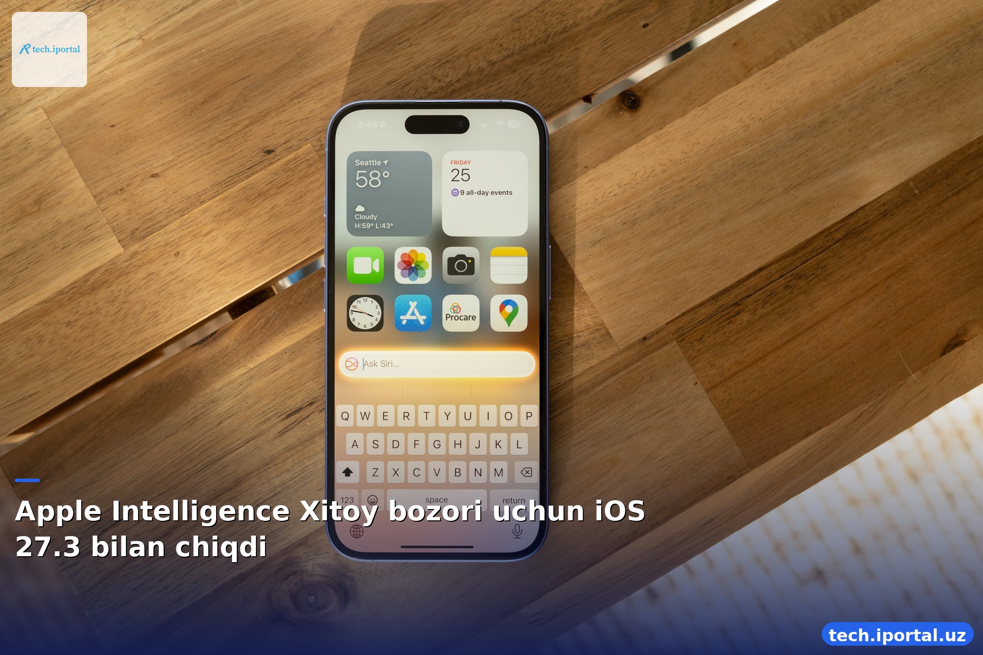 Apple Intelligence Xitoy bozori uchun iOS 27.3 bilan chiqdi
