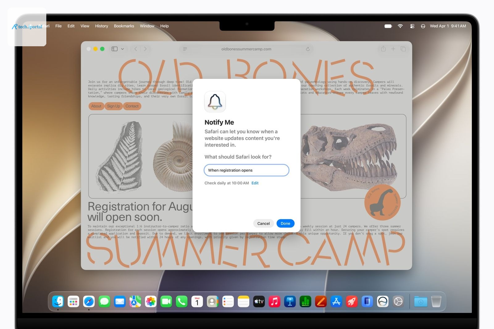 A screenshot of the Notify Me feature from Apple.