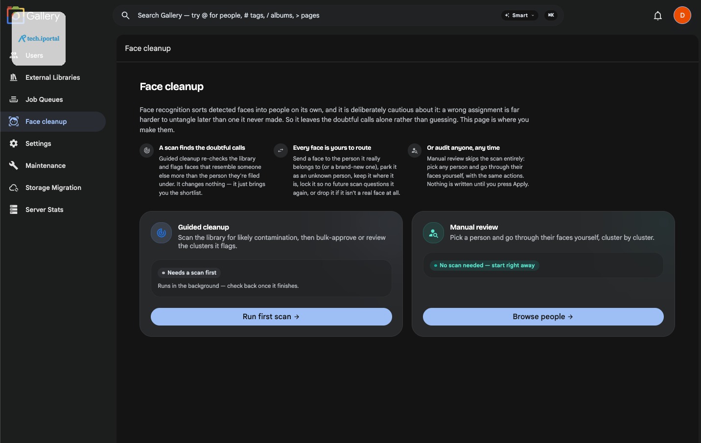 Noodle Gallery face recognition sharing