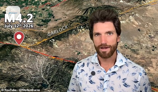 Geophysicist Stefan Burns claimed that a massive earthquake in Southern California could be nearing after a rare quake at the junction between the Garlock and San Andreas Faults