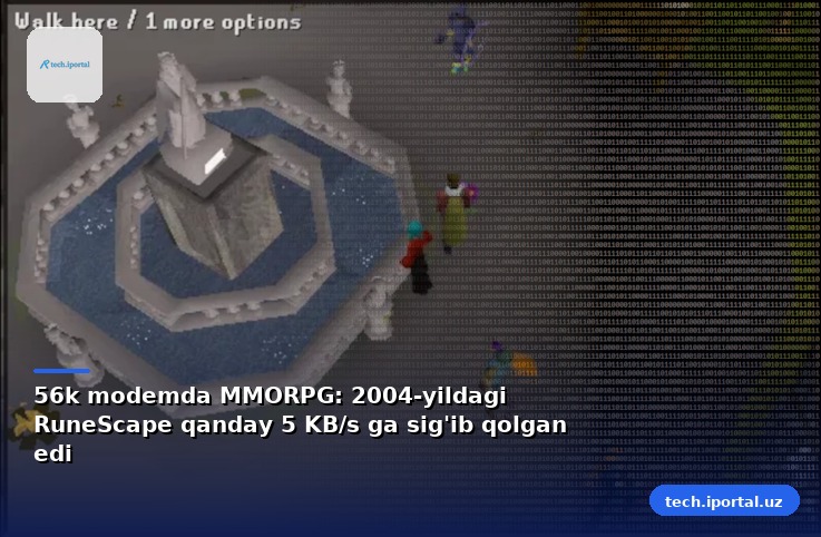 56k modemda MMORPG: 2004-yildagi RuneScape qanday 5 KB/s ga sig'ib qolgan edi