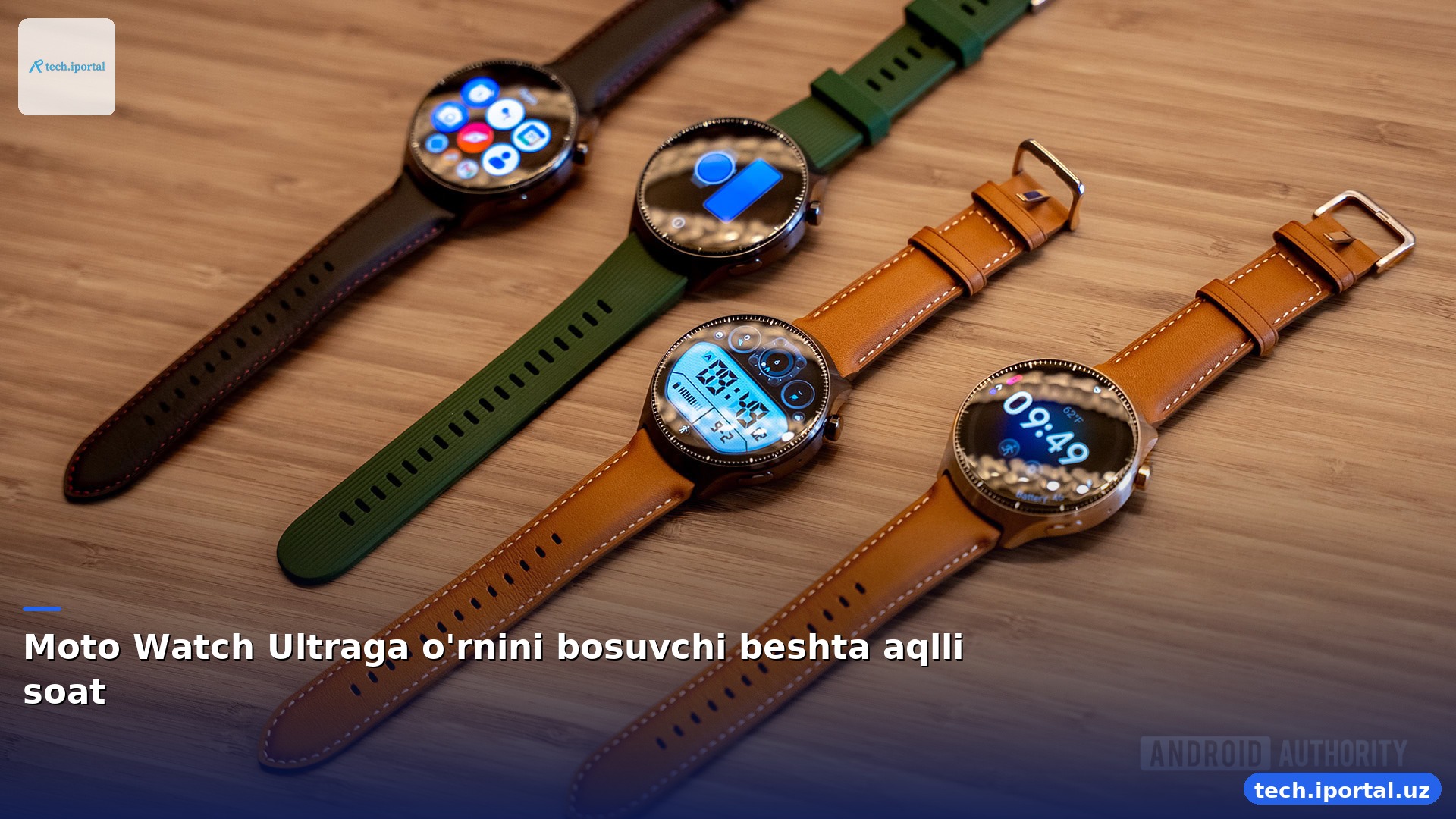 Moto Watch Ultraga o'rnini bosuvchi beshta aqlli soat