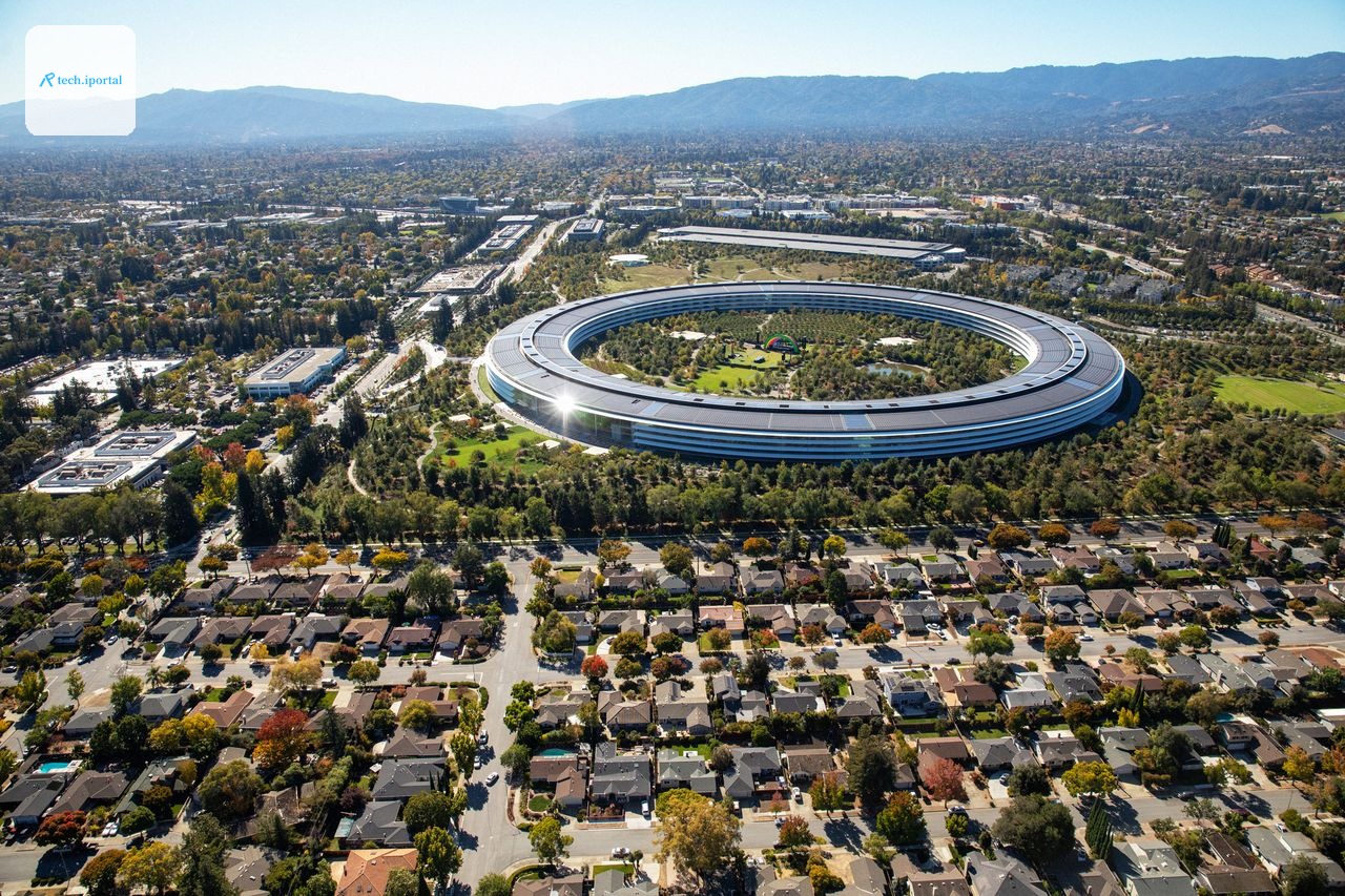 The Apple Park campus stands in this aerial photograph taken above Cupertino California U.S. on Wednesday Oct. 23 2019....