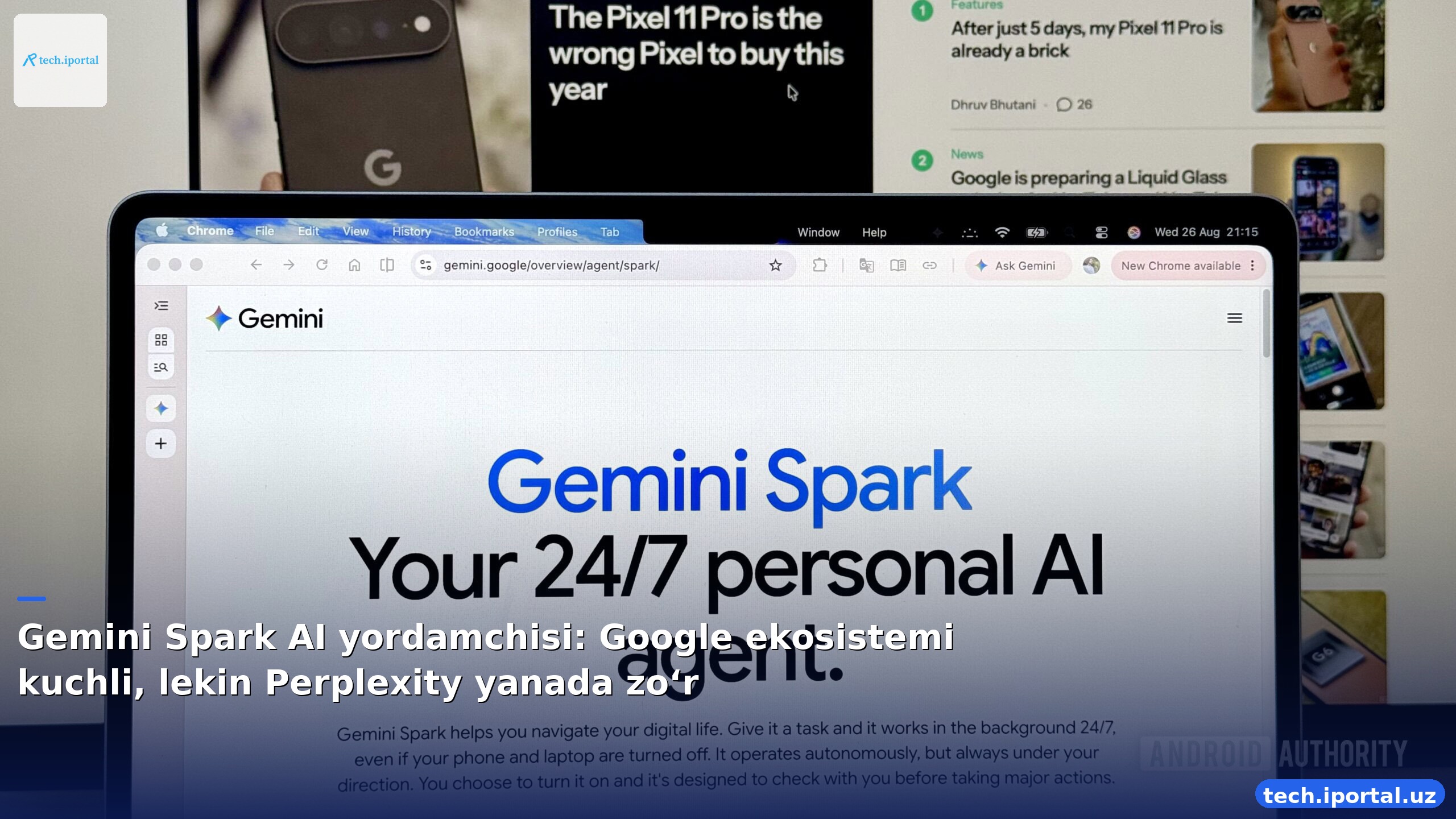 Gemini Spark AI yordamchisi: Google ekosistemi kuchli, lekin Perplexity yanada zo‘r