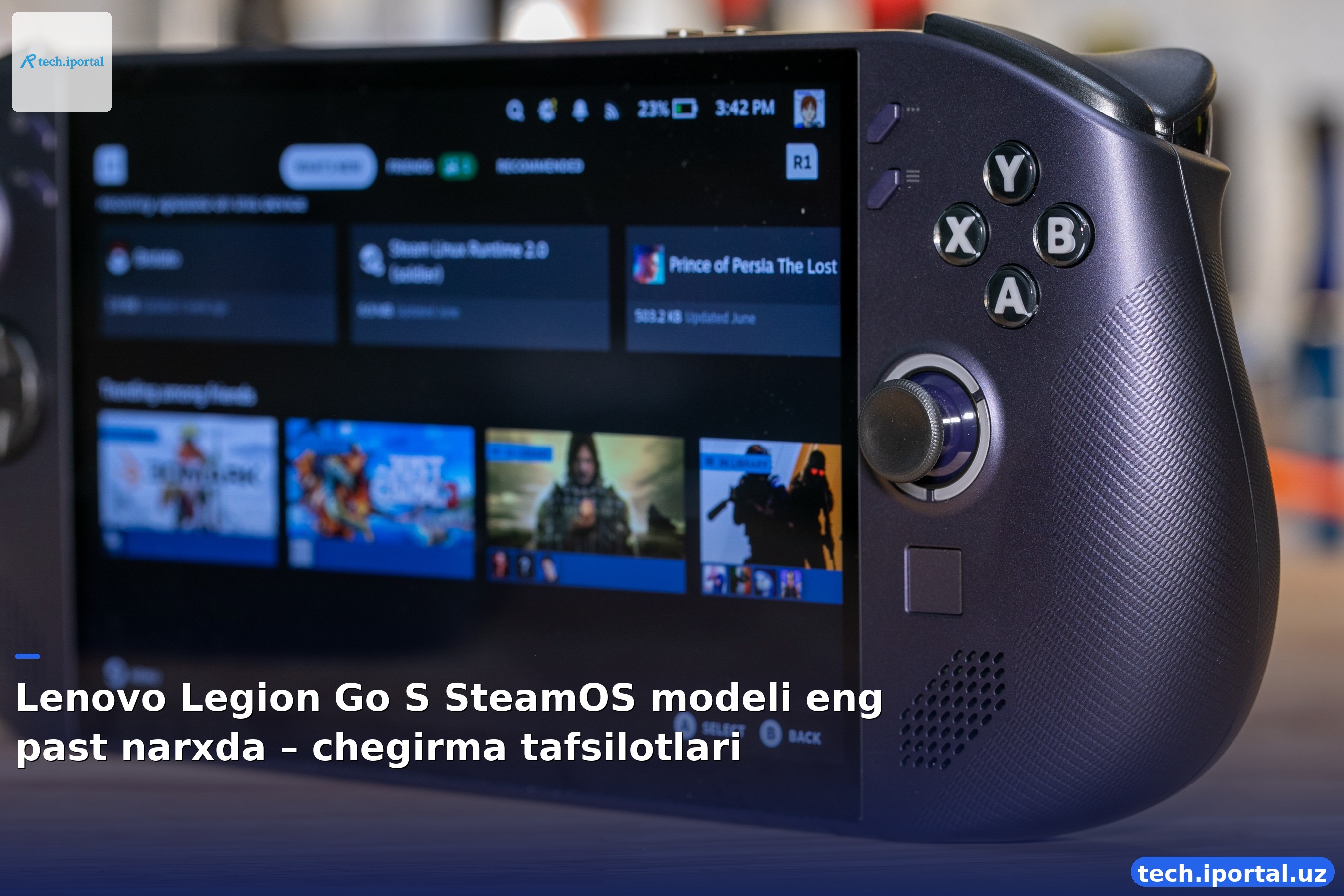 Lenovo Legion Go S SteamOS modeli eng past narxda – chegirma tafsilotlari