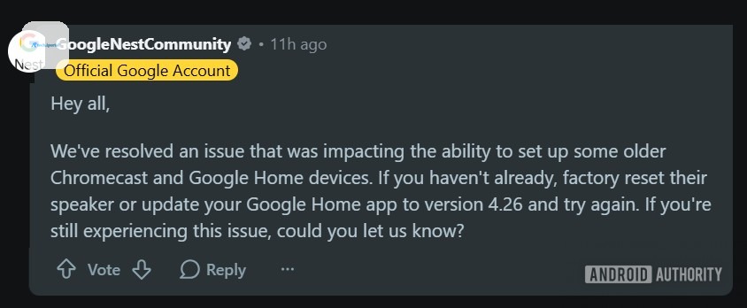 Google-Chromecast-fix-for-setup-issues-in-Home-app