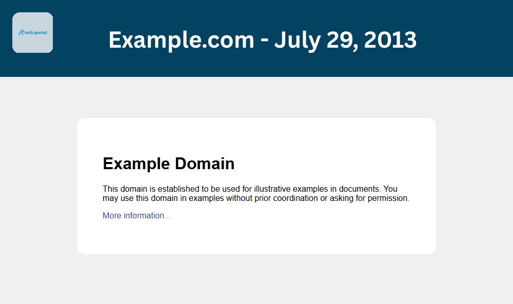 Example.com: July 29, 2013