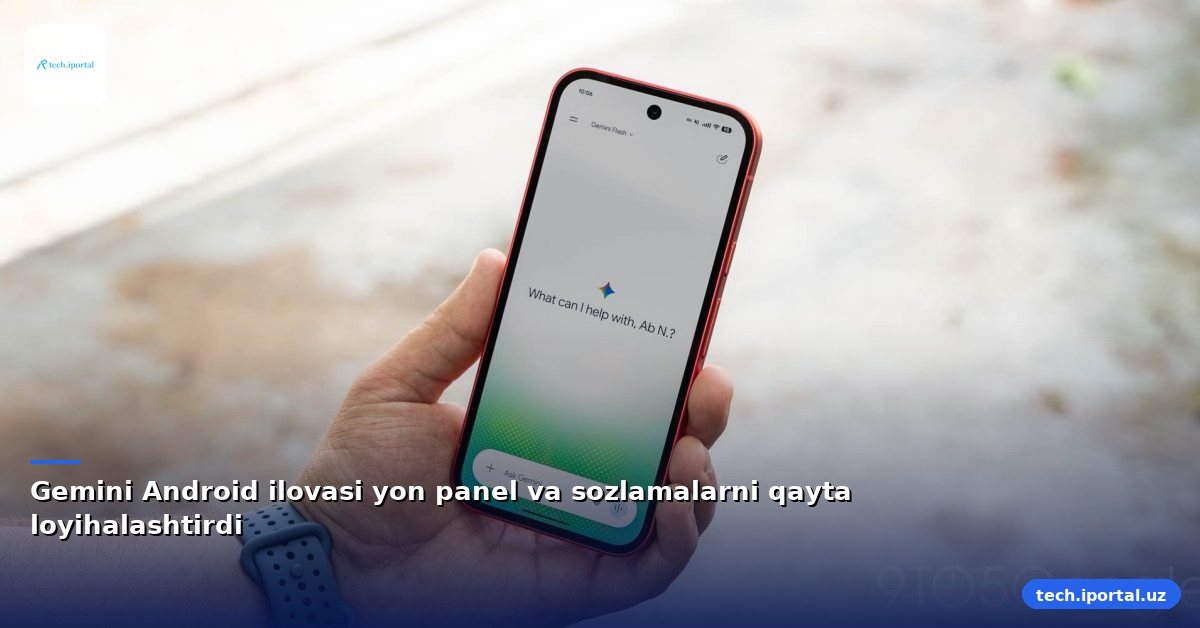Gemini Android ilovasi yon panel va sozlamalarni qayta loyihalashtirdi