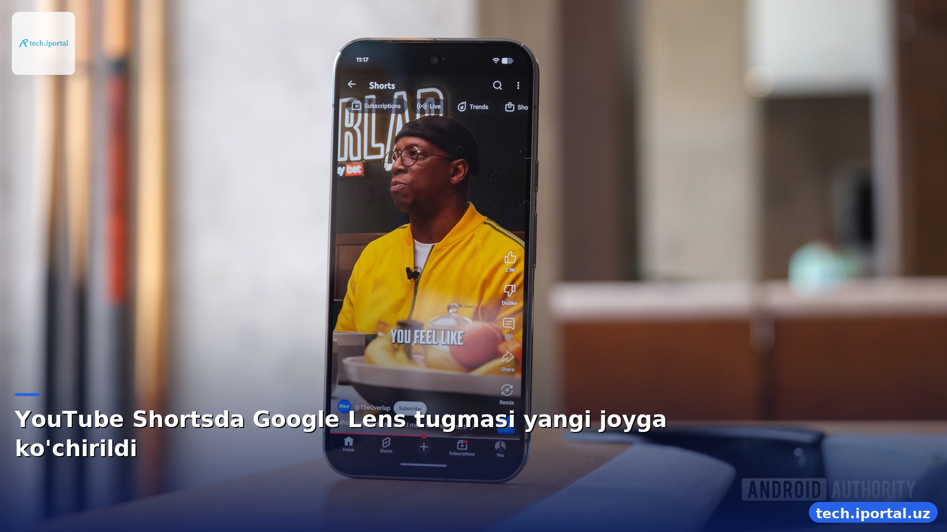 YouTube Shortsda Google Lens tugmasi yangi joyga ko'chirildi