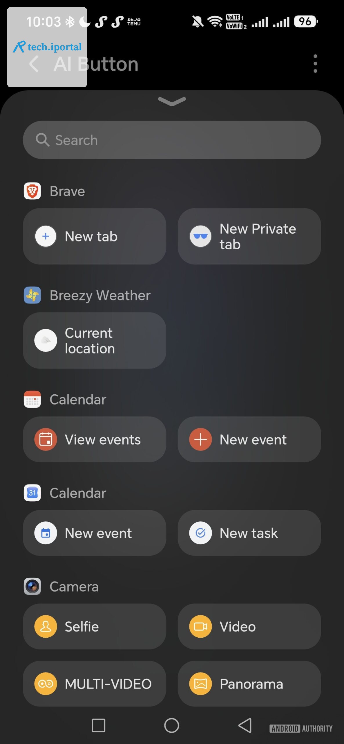 more quick services settings for honor ai button