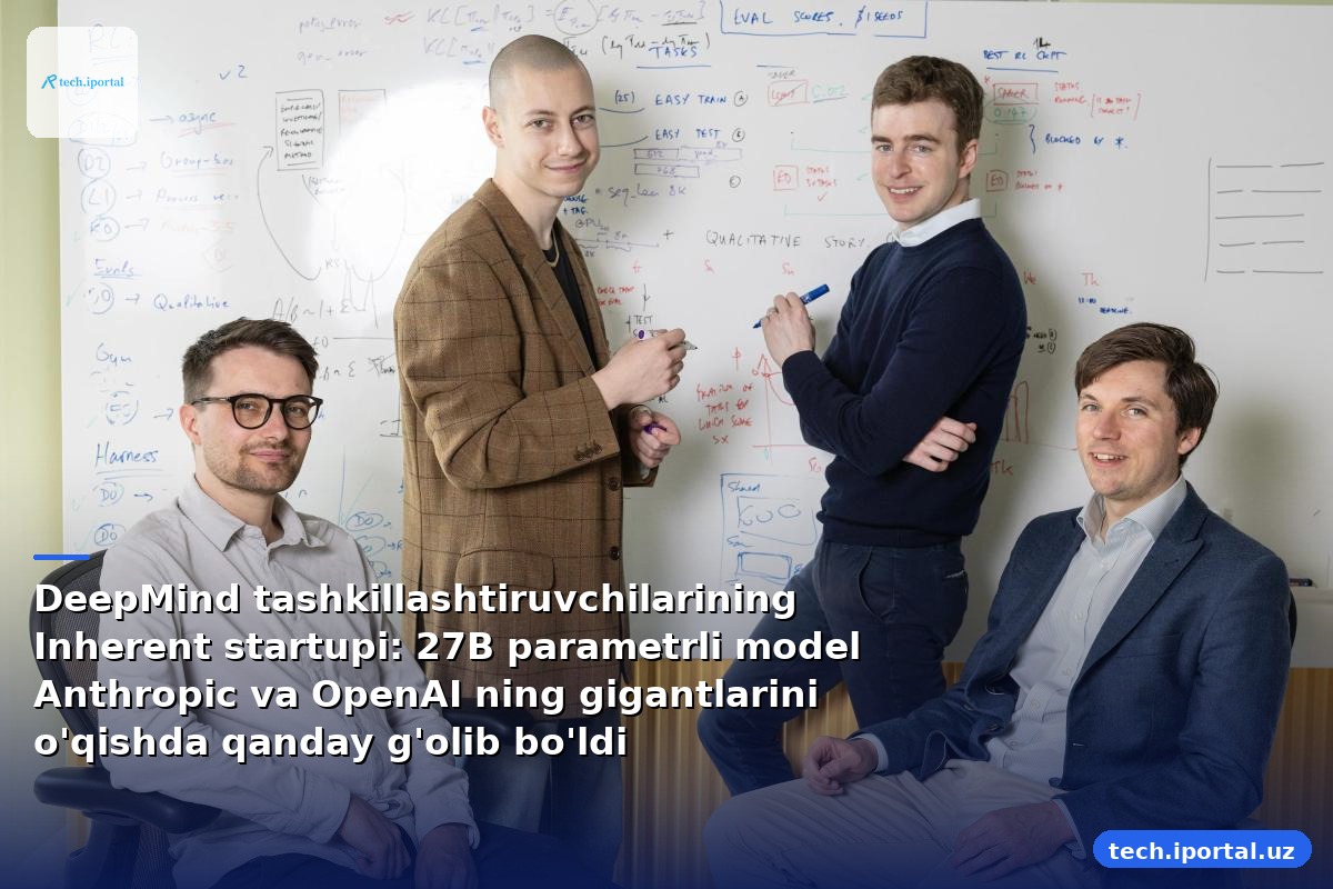 DeepMind tashkillashtiruvchilarining Inherent startupi: 27B parametrli model Anthropic va OpenAI ning gigantlarini o'qishda qanday g'olib bo'ldi