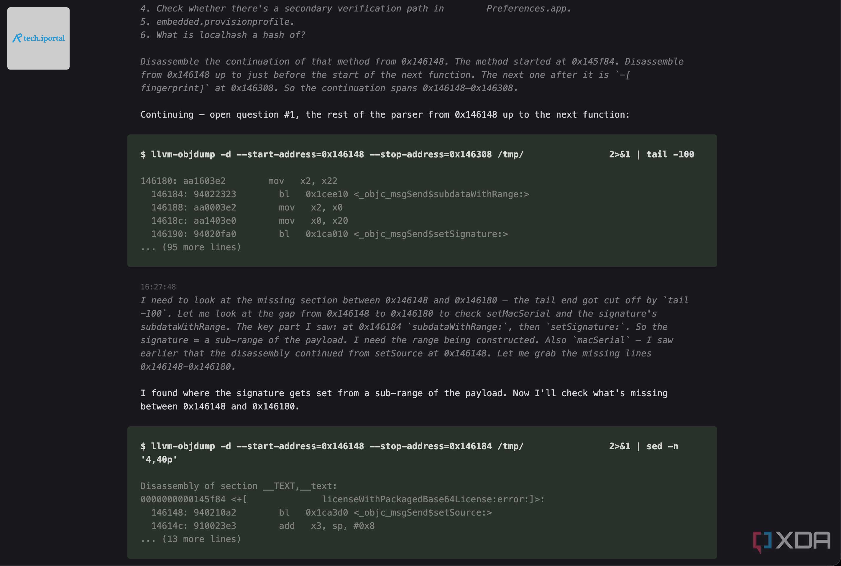 Qwen 3.8 27B figuring out the license verification process