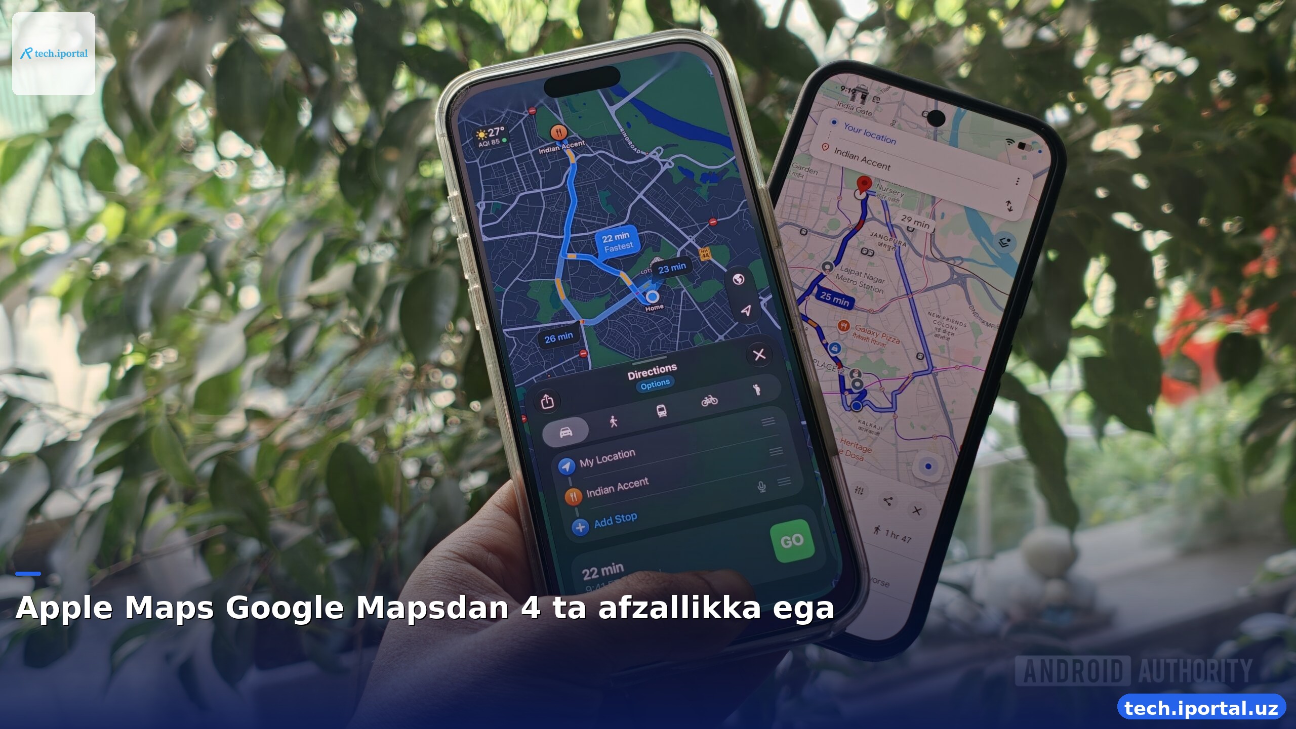 Apple Maps Google Mapsdan 4 ta afzallikka ega