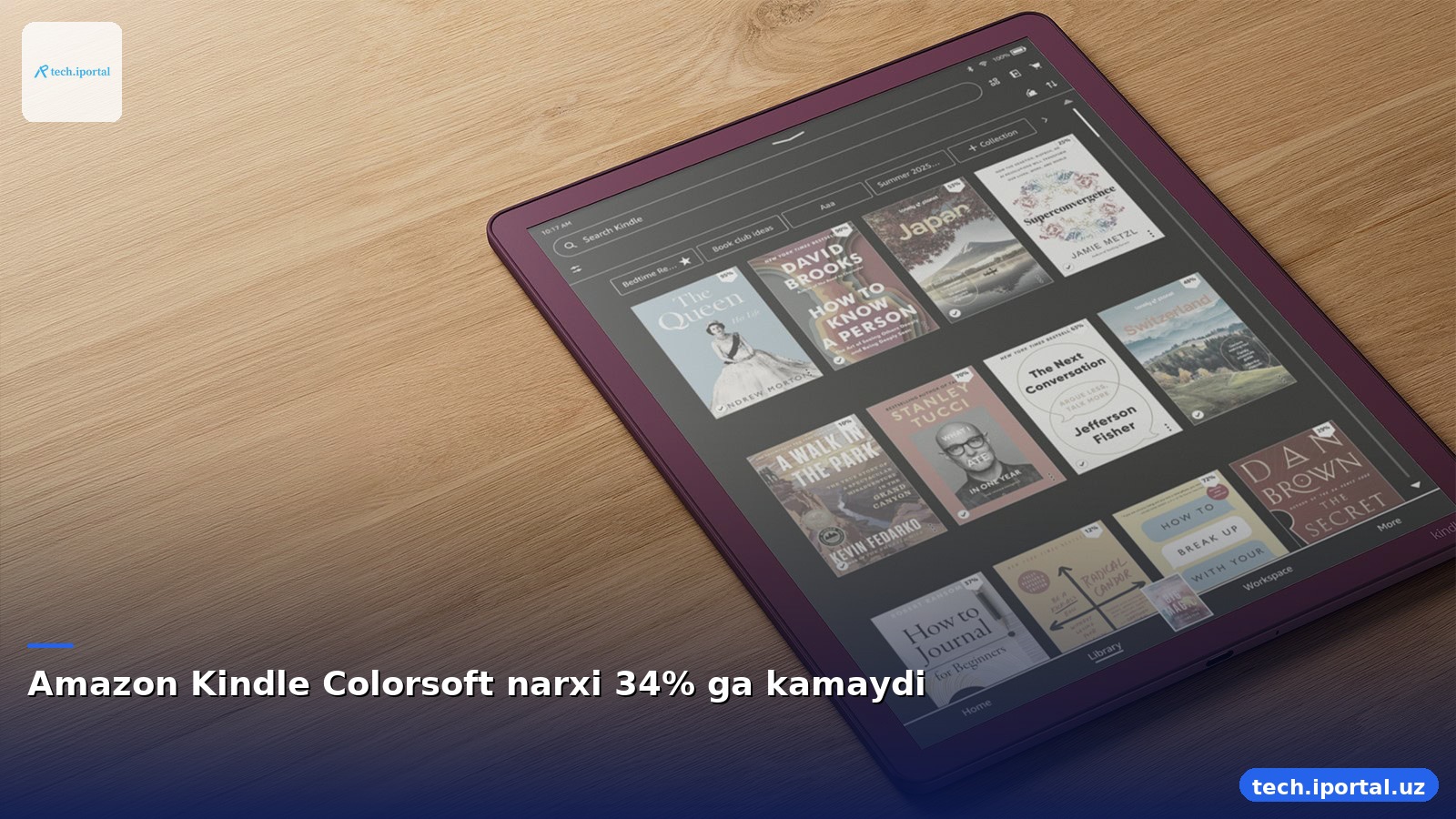 Amazon Kindle Colorsoft narxi 34% ga kamaydi