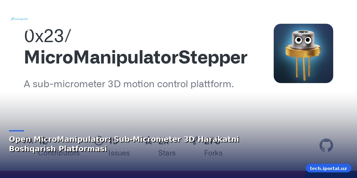 Open MicroManipulator: Sub-Micrometer 3D Harakatni Boshqarish Platformasi
