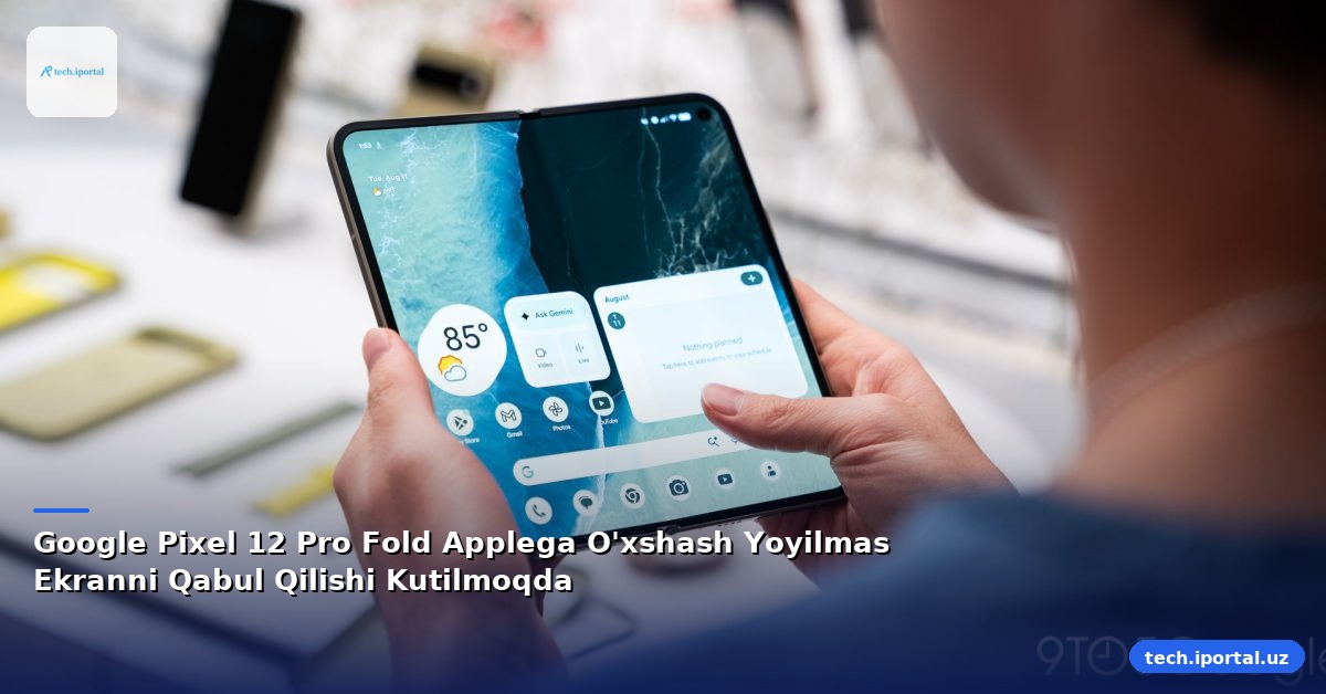 Google Pixel 12 Pro Fold Applega O'xshash Yoyilmas Ekranni Qabul Qilishi Kutilmoqda