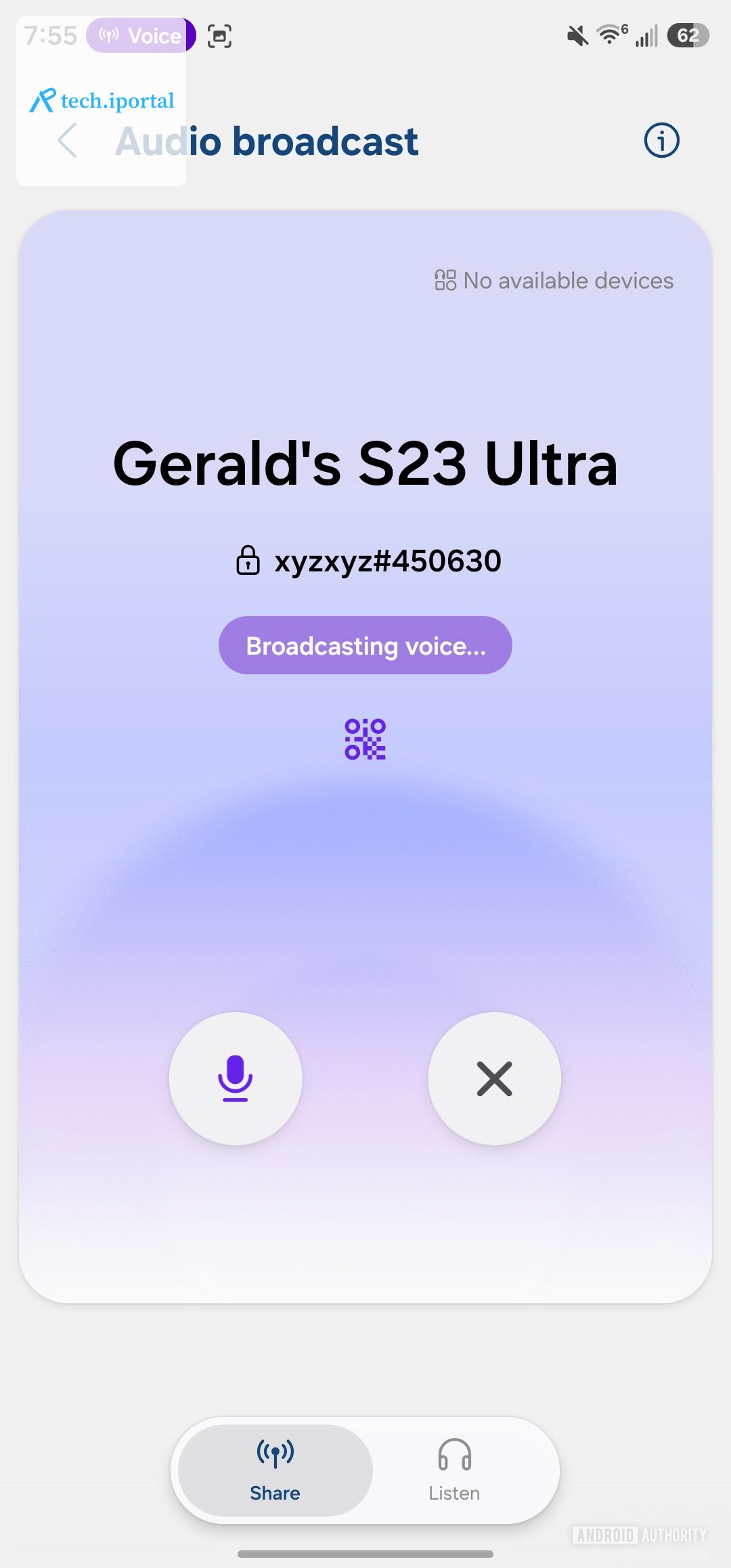 Samsung audio broadcast with voice 3