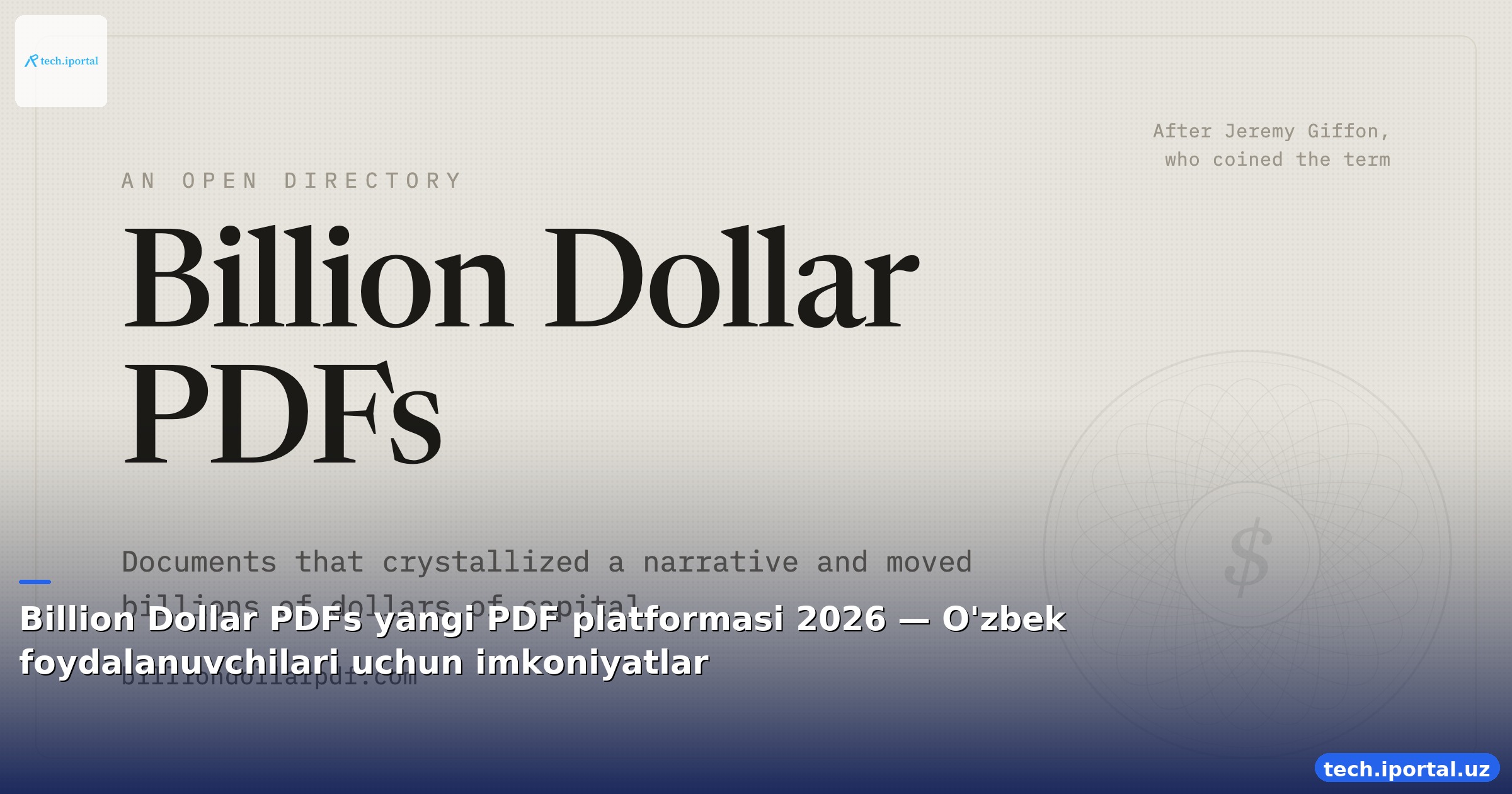 Billion Dollar PDFs yangi PDF platformasi 2026 — O'zbek foydalanuvchilari uchun imkoniyatlar