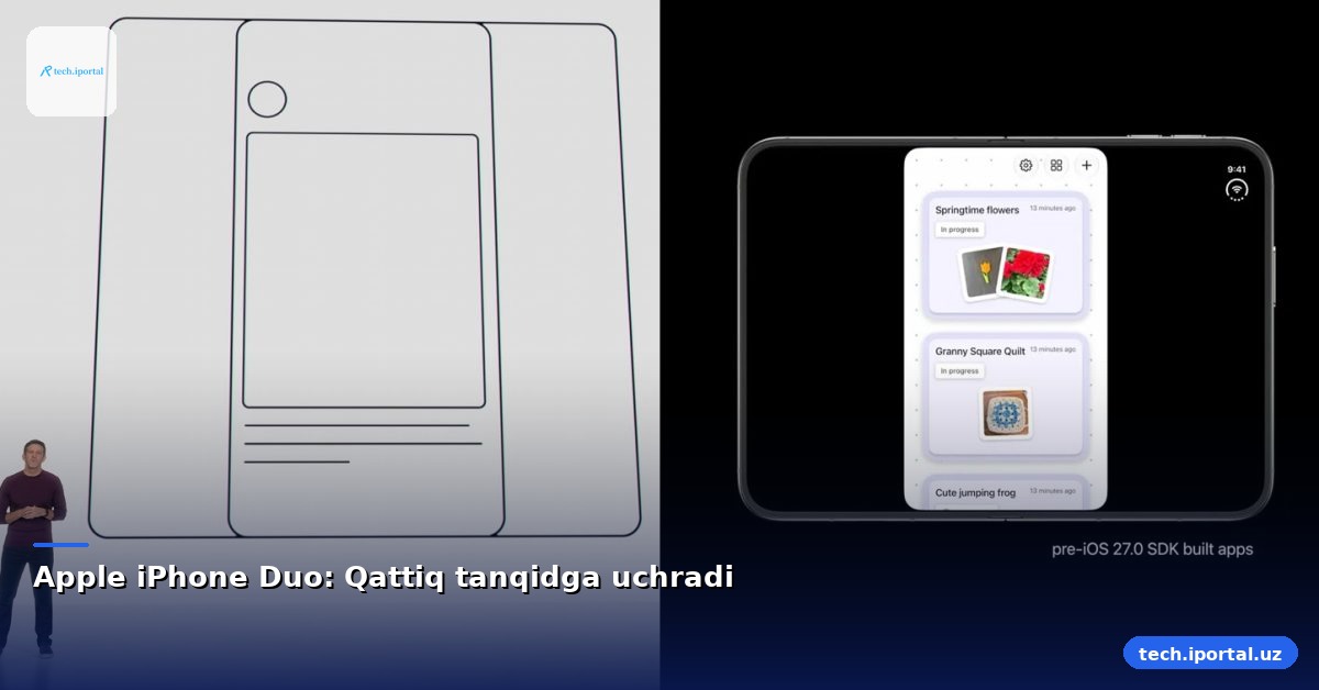 Apple iPhone Duo: Qattiq tanqidga uchradi