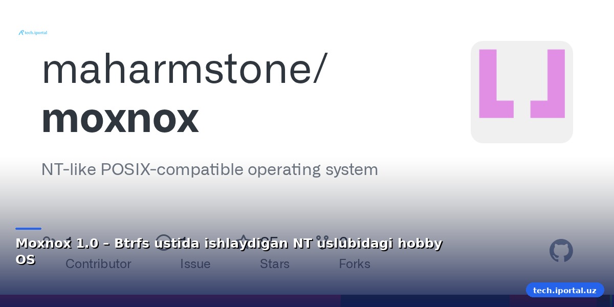 Moxnox 1.0 – Btrfs ustida ishlaydigan NT uslubidagi hobby OS