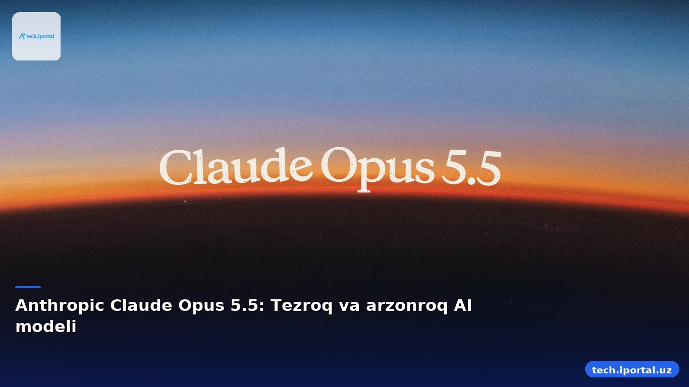 Anthropic Claude Opus 5.5: Tezroq va arzonroq AI modeli