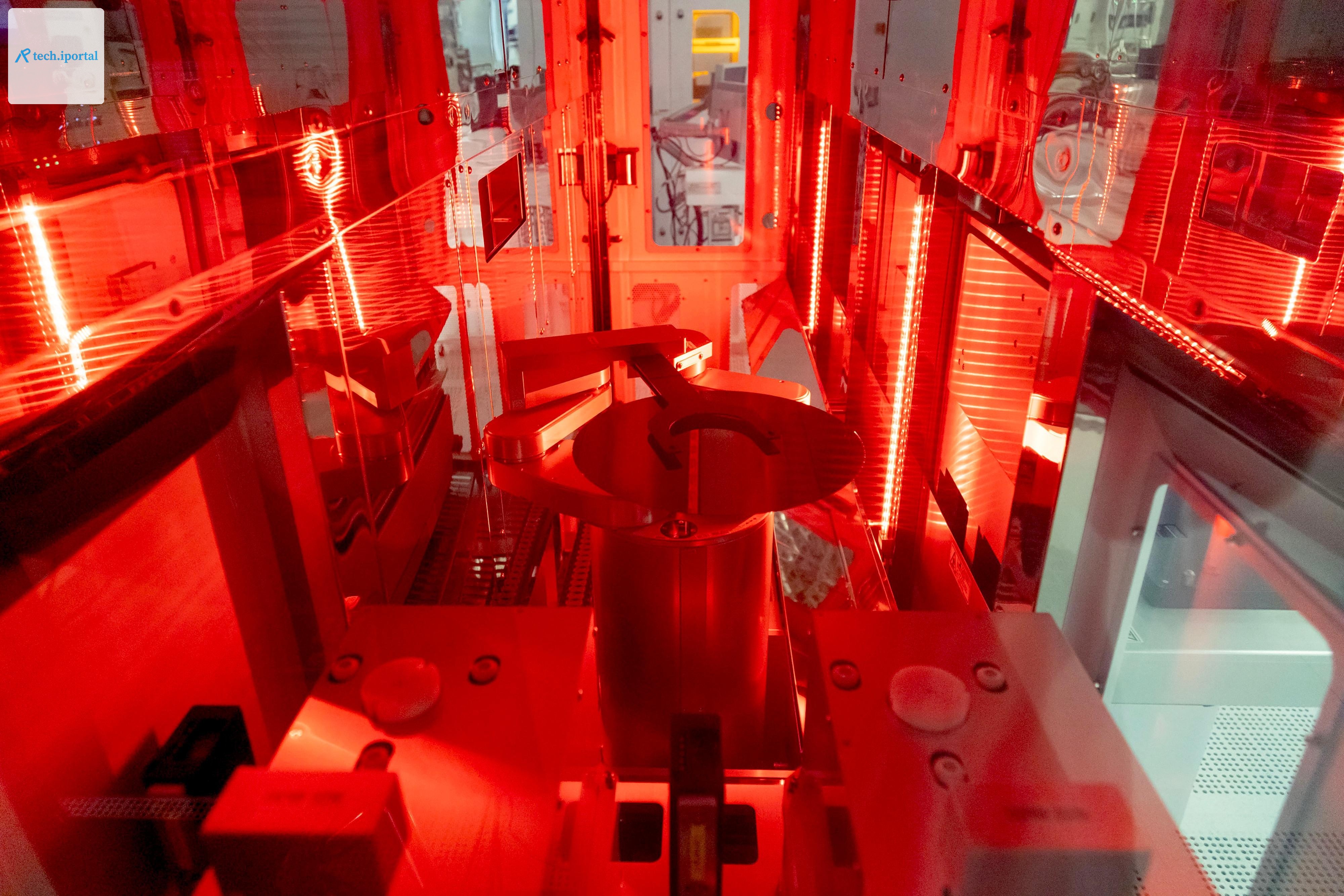 A silicon wafer being sorted inside Micron’s Boise, Idaho, plant on June 10th, 2024.